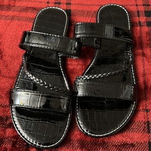 Women’s black flat sandals - Size Euro42